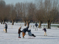 Fun on the ice in the Netherlands