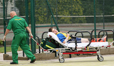 A casualty is taken to a hospital